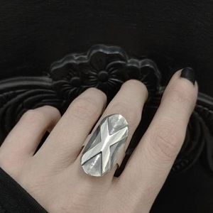 Sterling Silver X Ring